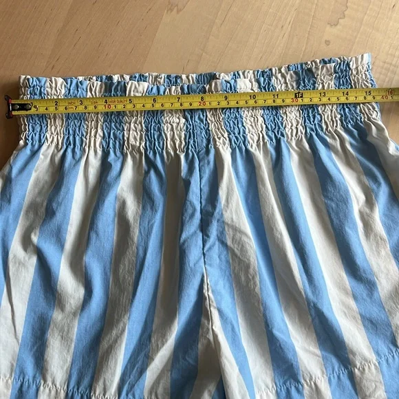 J. CREW Smocked Beach Short Striped Adjustable Waist - Picture 9 of 10